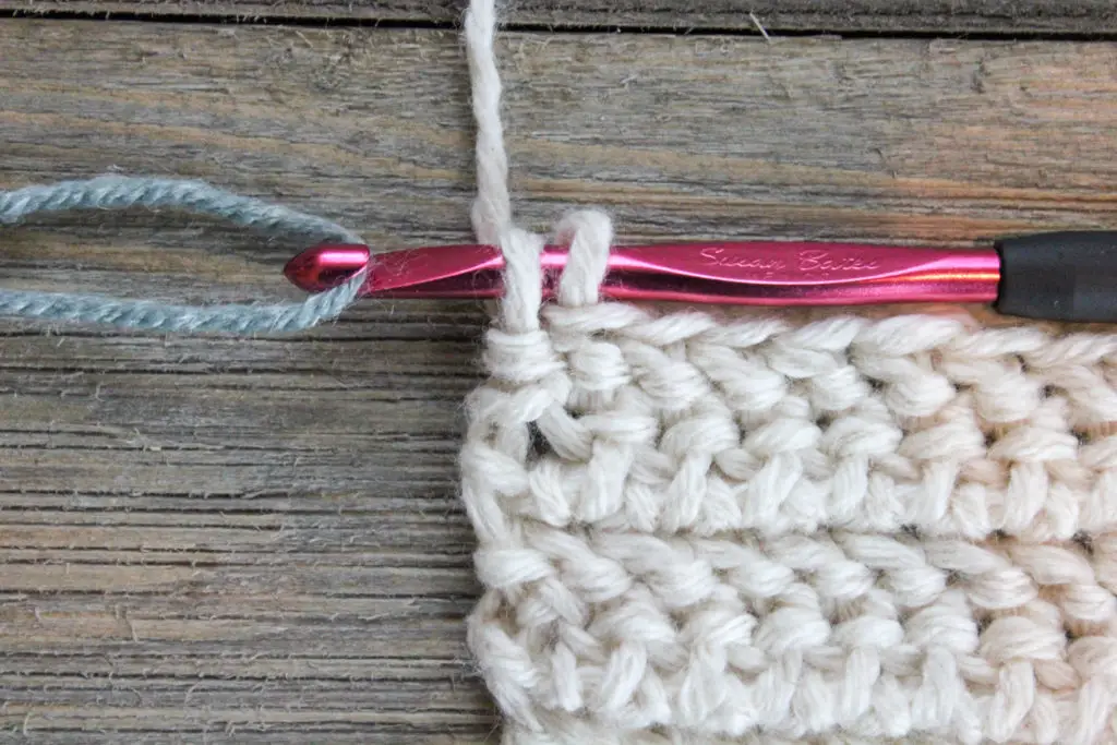 herringbone half double crochet color change