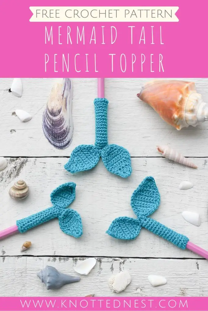 Mermaid Tail Pencil Topper Crochet Pattern