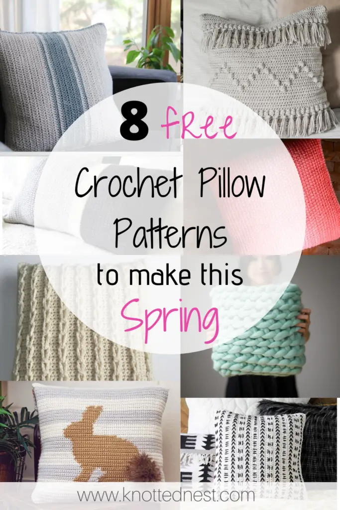 Free Crochet Pillow Pattern Round up for Spring