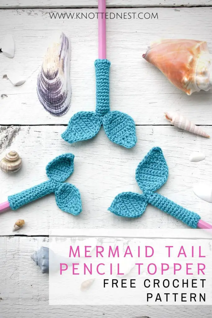 Mermaid Tail Pencil Topper Crochet Pattern