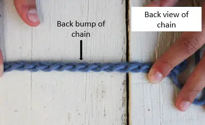 Flip the starting chain over to locate the back bump.