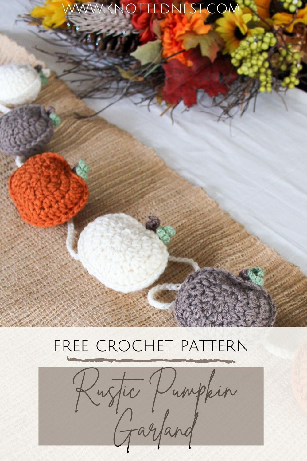 Rustic Crochet Pumpkin Garland Free Crochet Pattern Free Pattern
