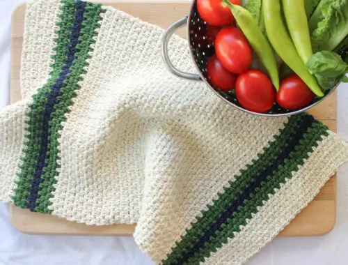 Free Pattern for an Easy Crochet Dish Towel.