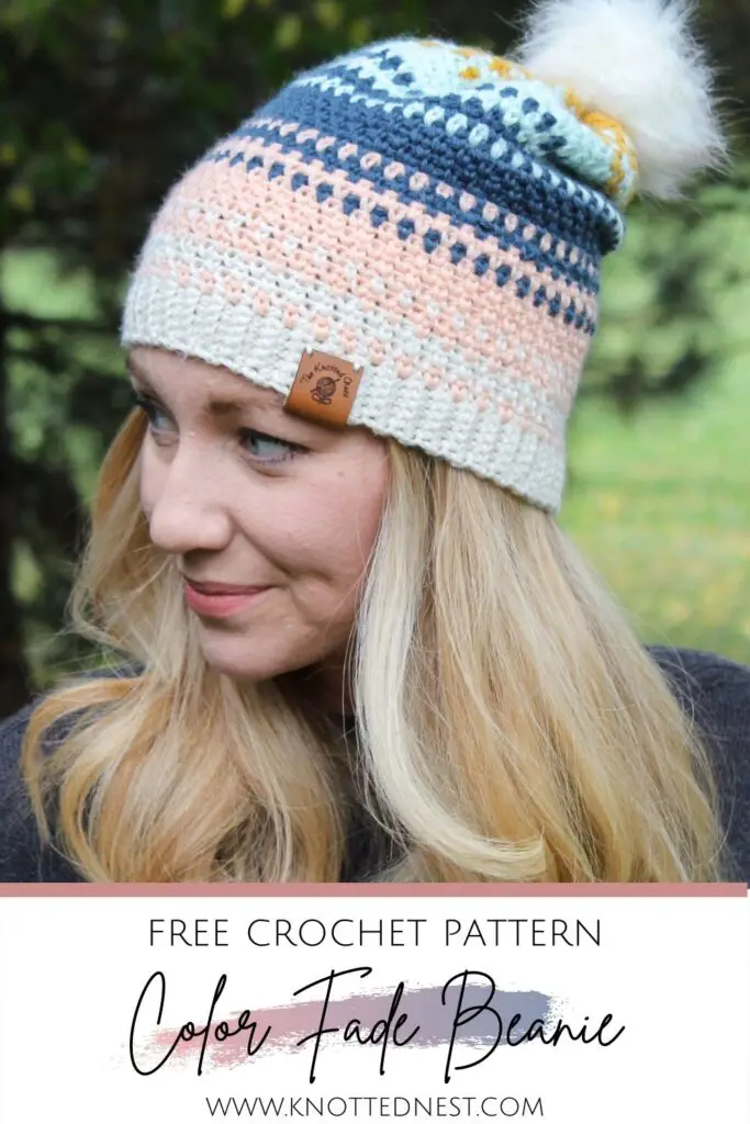 Pin this Free Color Fade Hat Free Crochet Pattern