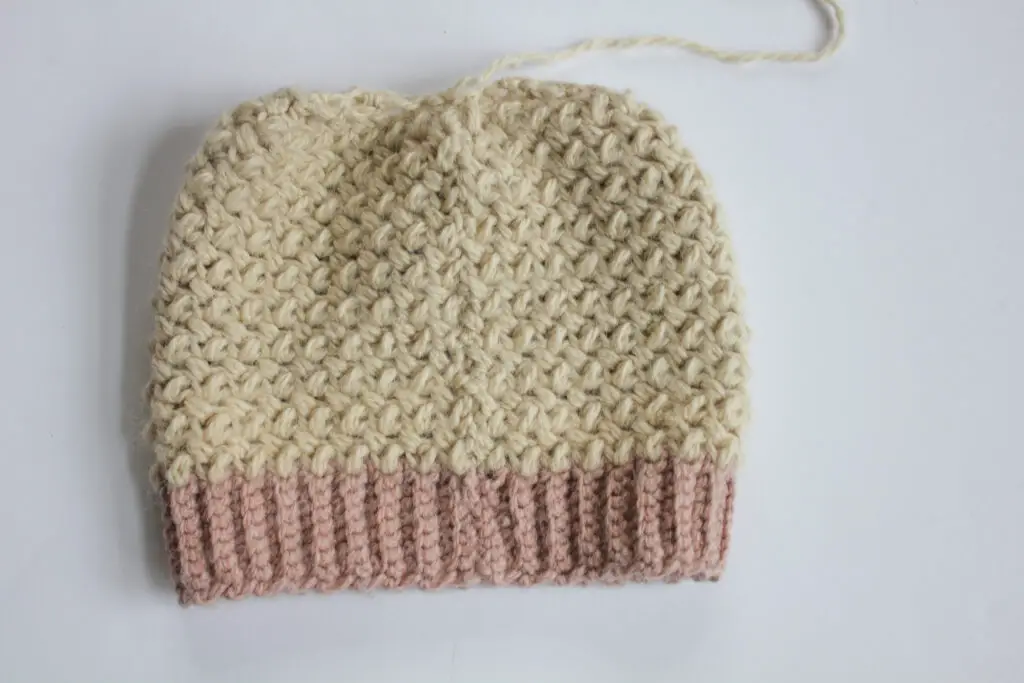 Seam of crochet hat