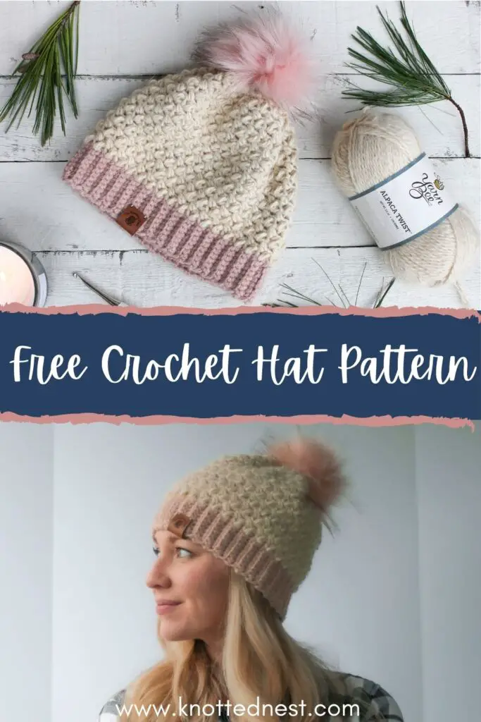 Pin this Cozy Bean Crochet Hat Free Pattern