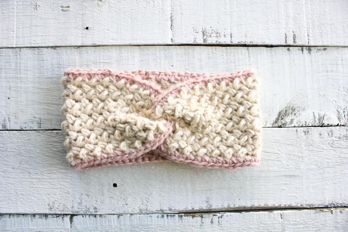 Cozy Bean Twisted Ear Warmer - Free Crochet Pattern | The Knotted Nest