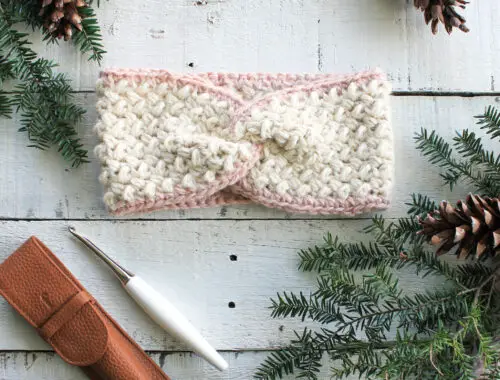Crochet twisted ear warmer free pattern
