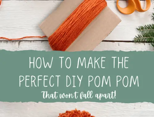 Pin Graphic for How to Make a Pom Pom