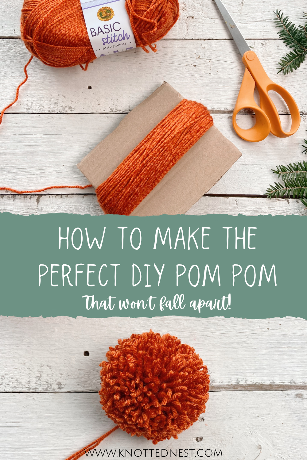 How to Make a Pom Pom That Won't Fall Apart! The Knotted Nest