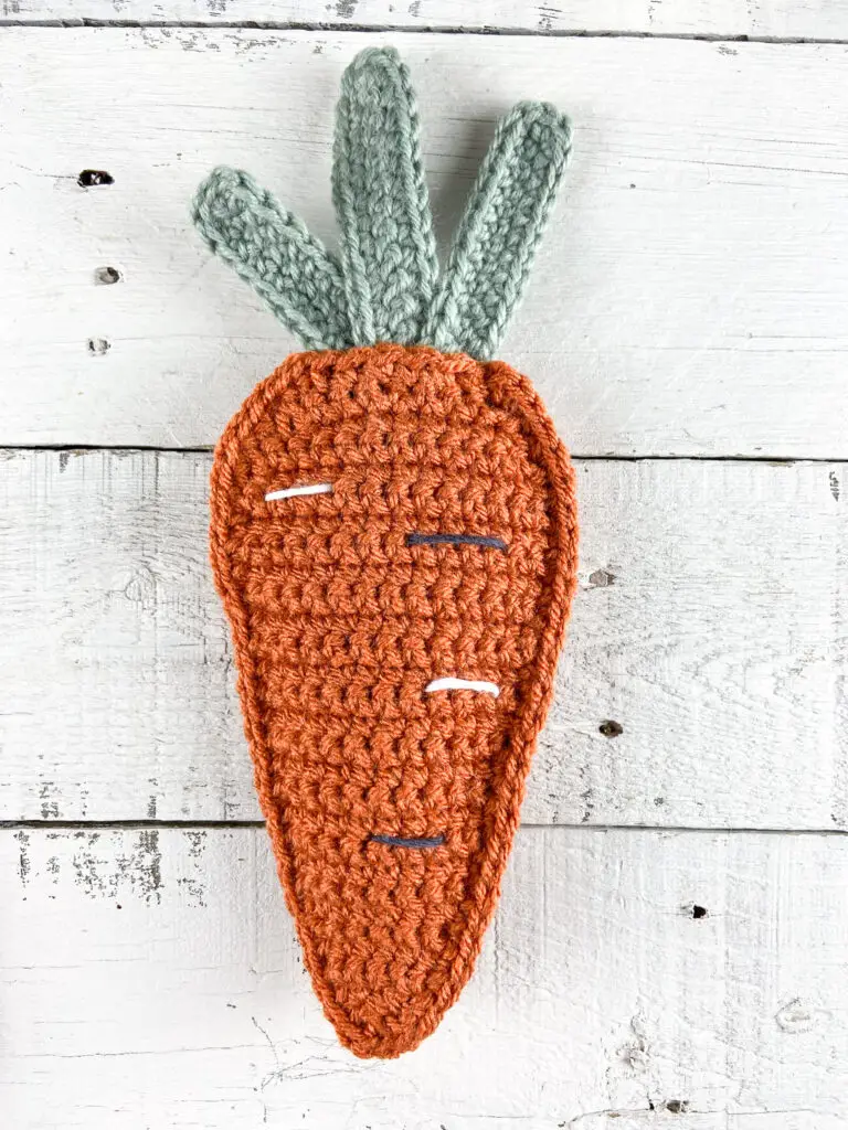 Finished crochet carrot!