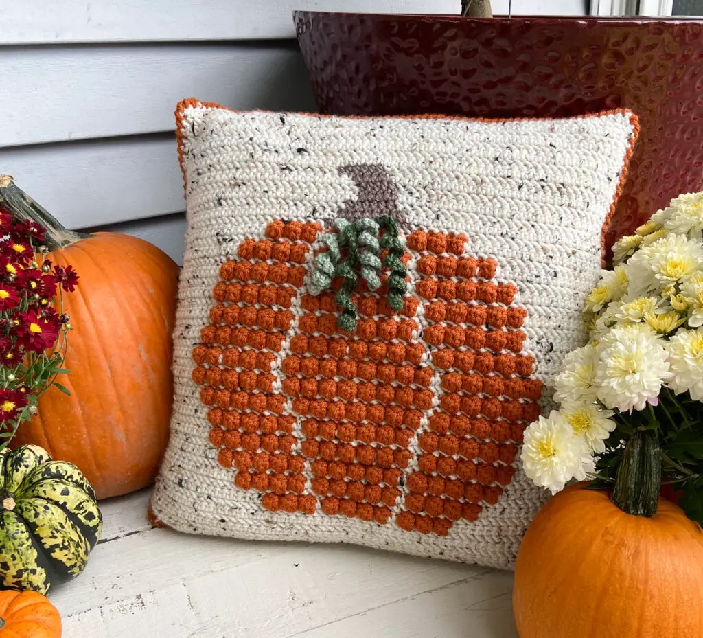 Crochet Pumpkin Pillow