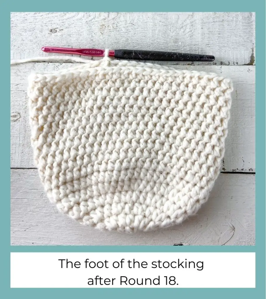 Toe of Crochet Stocking