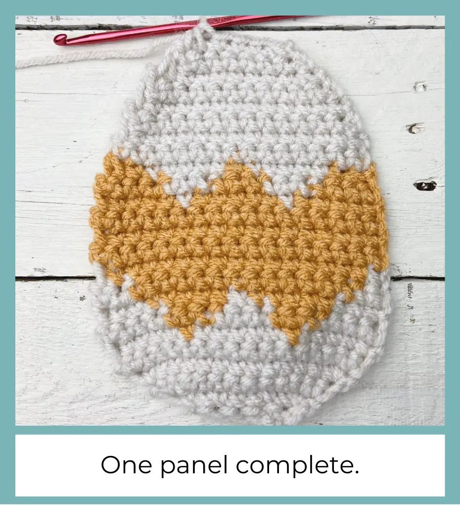 crochet easter chick panel complete