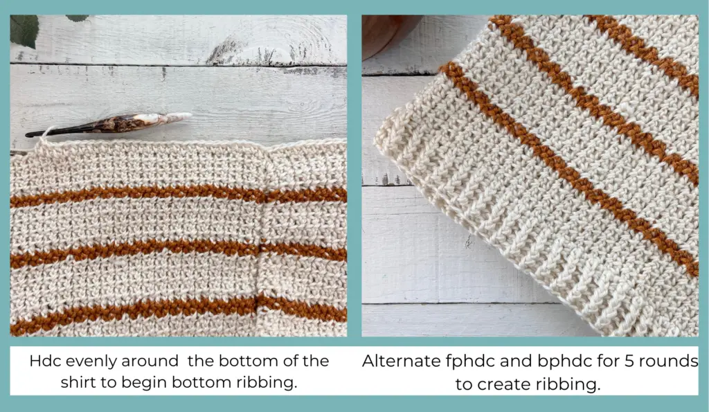how to add ribbing to your crochet tank top
