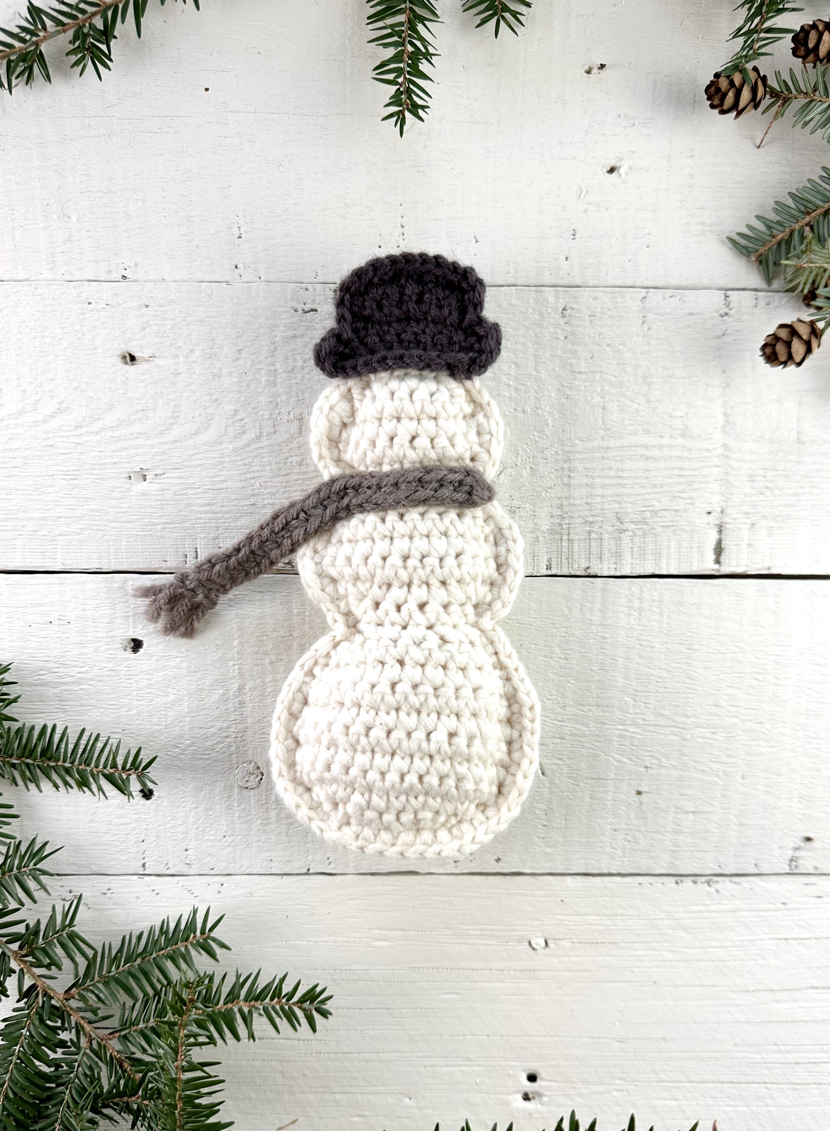 crochet snowman decor